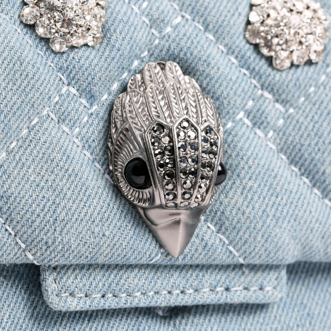 Kurt Geiger mujer mini kensington de cristal de londres 2LPR90 | bolsas azul pálido